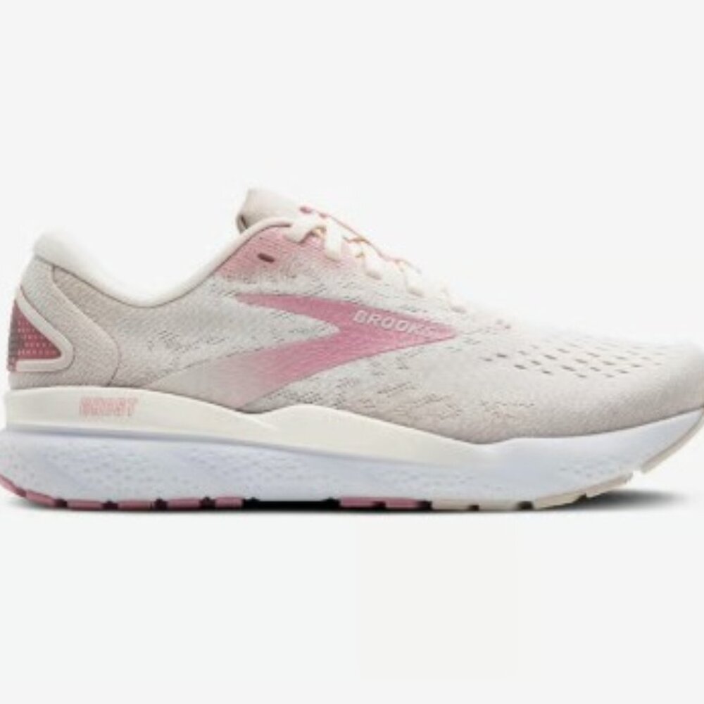 Brooks Women's Ghost 16 Creme / Pink - Size 5.5